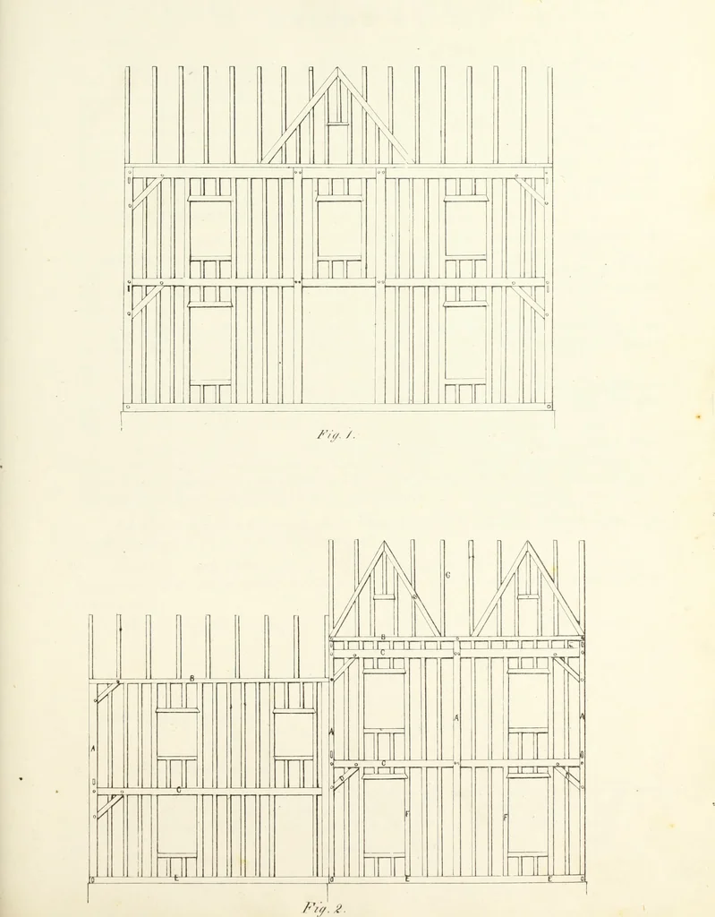 An illustration from The American architect : comprising original designs of cheap country and village residences, with details, specifications, plans and directions, and an estimate of the cost of each design, 1849, leaf 100