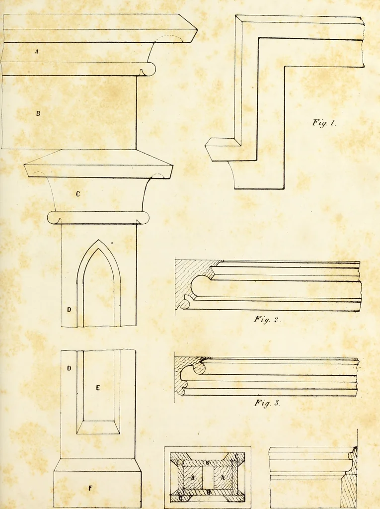 An illustration from The American architect : comprising original designs of cheap country and village residences, with details, specifications, plans and directions, and an estimate of the cost of each design, 1849, leaf 112