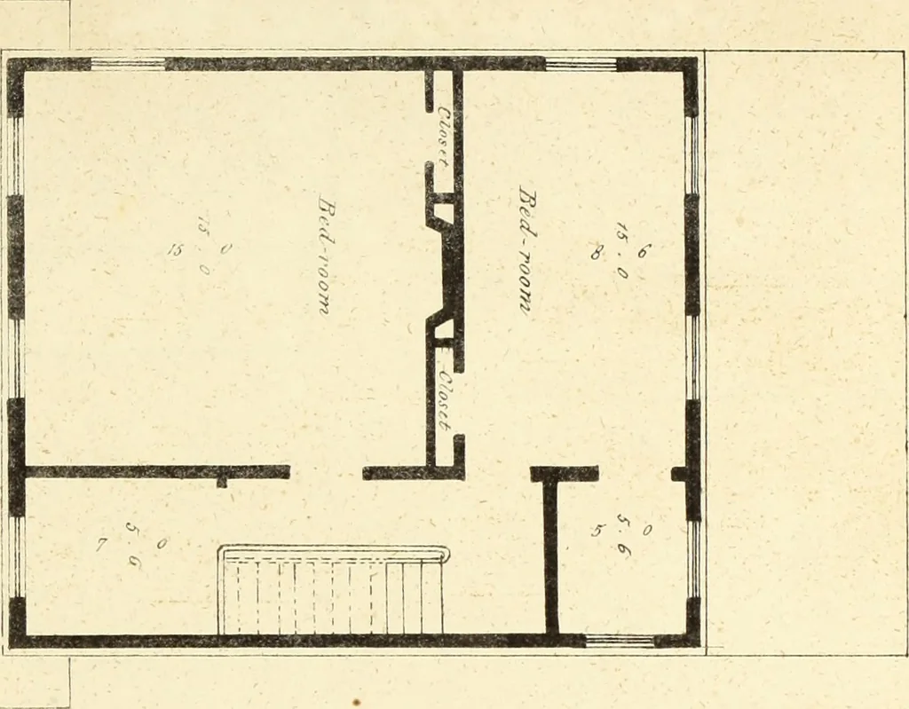 An illustration from The American architect : comprising original designs of cheap country and village residences, with details, specifications, plans and directions, and an estimate of the cost of each design, 1849, leaf 134