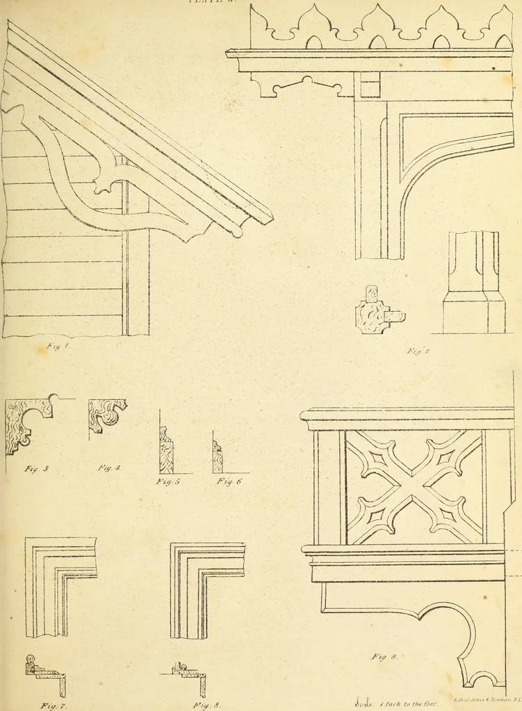 An illustration from The American architect : comprising original designs of cheap country and village residences, with details, specifications, plans and directions, and an estimate of the cost of each design, 1849, leaf 28