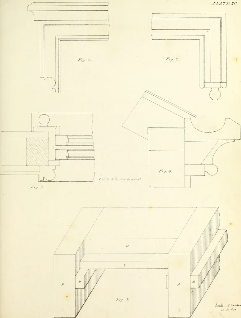 An illustration from The American architect : comprising original designs of cheap country and village residences, with details, specifications, plans and directions, and an estimate of the cost of each design, 1849, leaf 64
