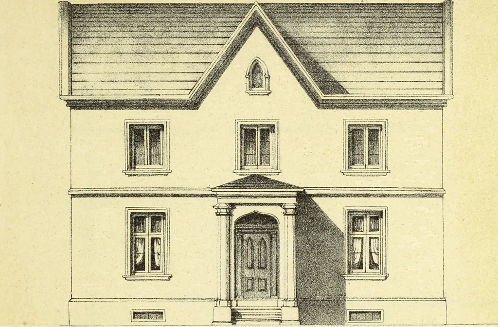 An illustration from The American architect : comprising original designs of cheap country and village residences, with details, specifications, plans and directions, and an estimate of the cost of each design, 1849, leaf 96