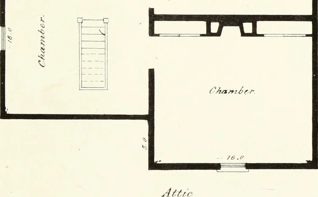 An illustration from The American architect : comprising original designs of cheap country and village residences, with details, specifications, plans and directions, and an estimate of the cost of each design, 1849, leaf 112