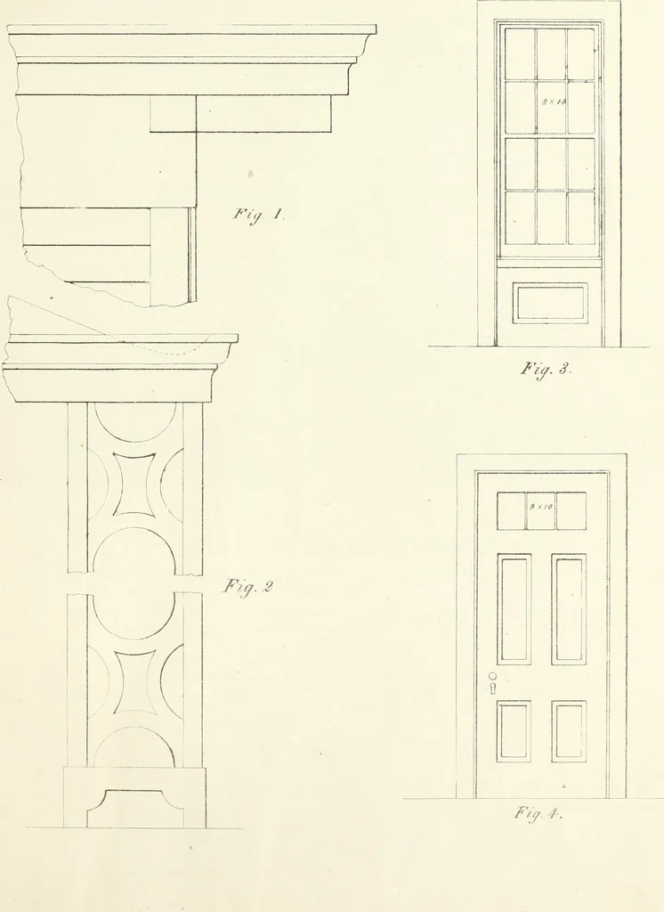 An illustration from The American architect : comprising original designs of cheap country and village residences, with details, specifications, plans and directions, and an estimate of the cost of each design, 1849, leaf 138