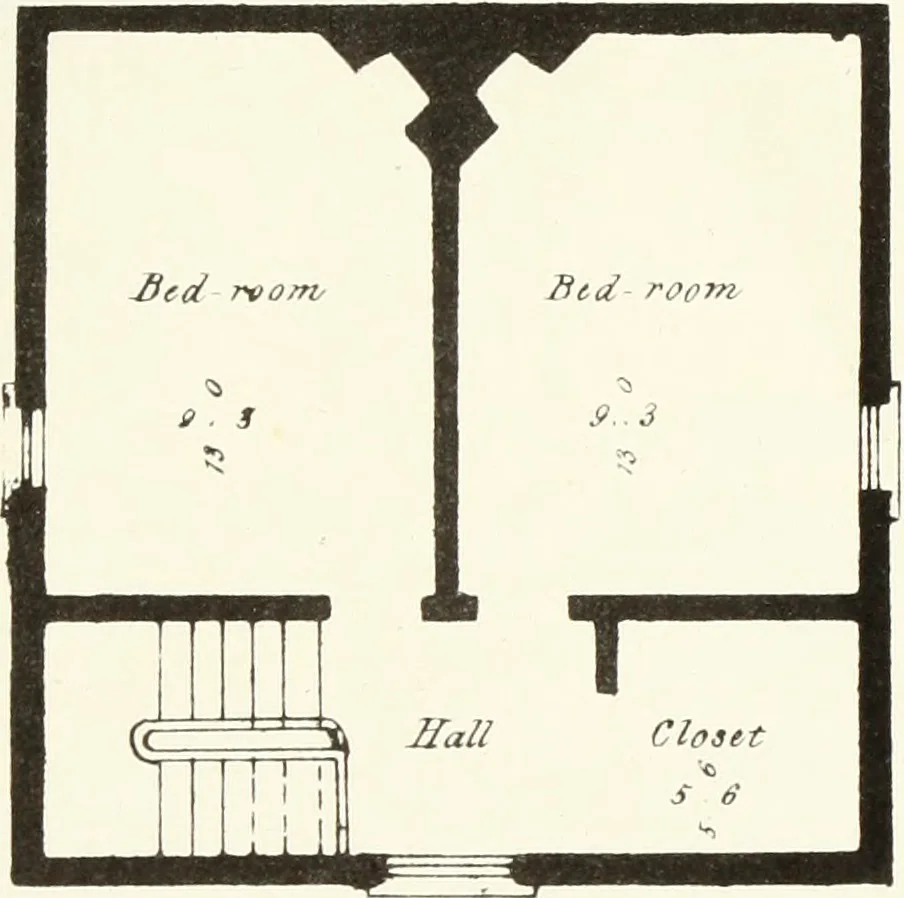 An illustration from The American architect : comprising original designs of cheap country and village residences, with details, specifications, plans and directions, and an estimate of the cost of each design, 1849, leaf 76