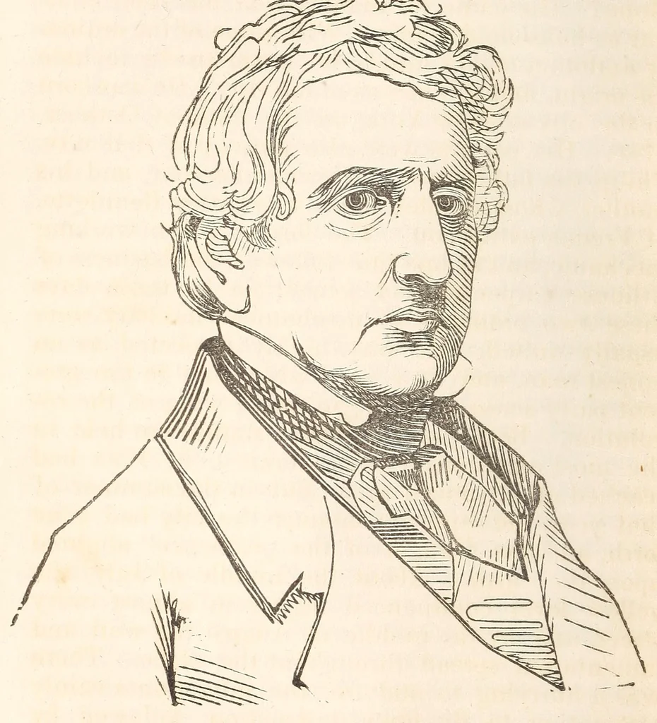 An illustration from The American biographical sketch book, 1849, leaf 134