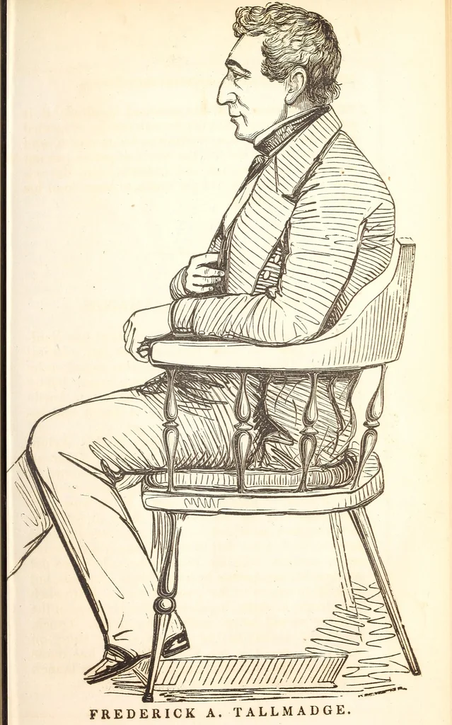 An illustration from The American biographical sketch book, 1849, leaf 173