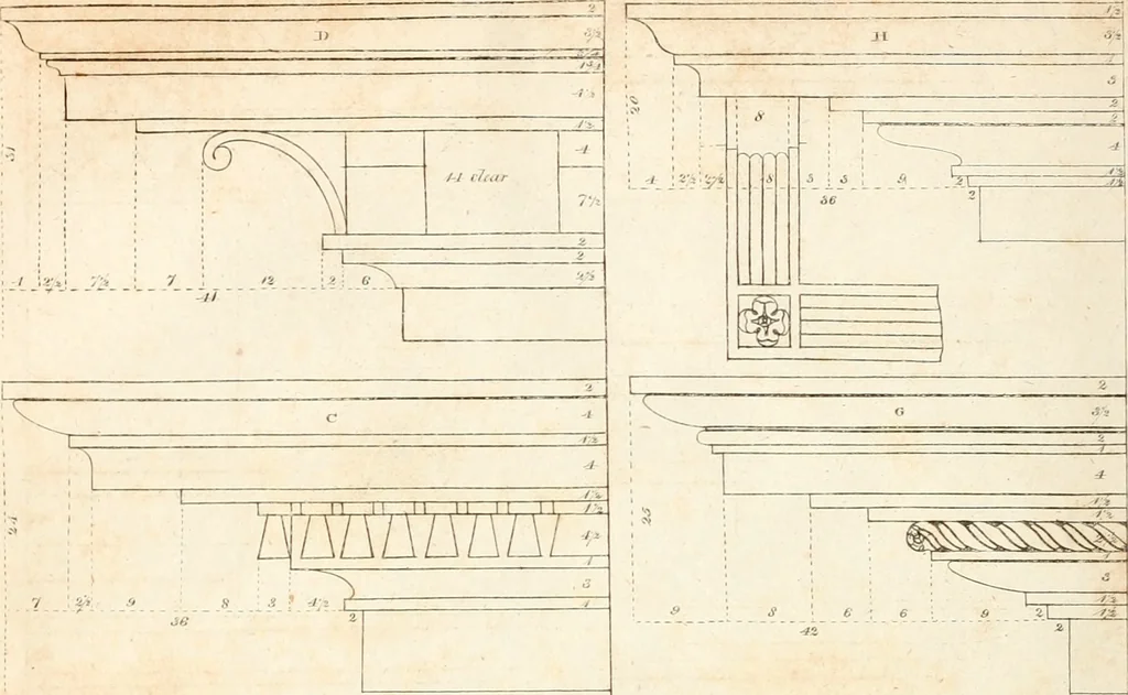 An illustration from The American builder's companion : or, A system of architecture, particularly adapted to the present style of building ; illustrated with seventy copperplate engravings, 1827, leaf 129