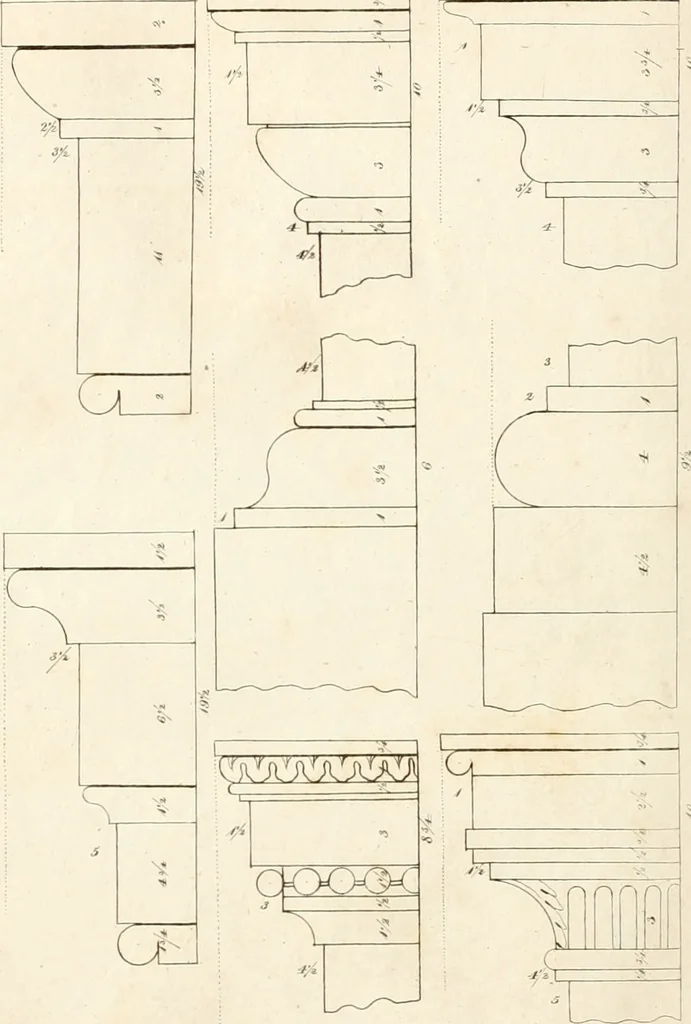 An illustration from The American builder's companion : or, A system of architecture, particularly adapted to the present style of building ; illustrated with seventy copperplate engravings, 1827, leaf 151