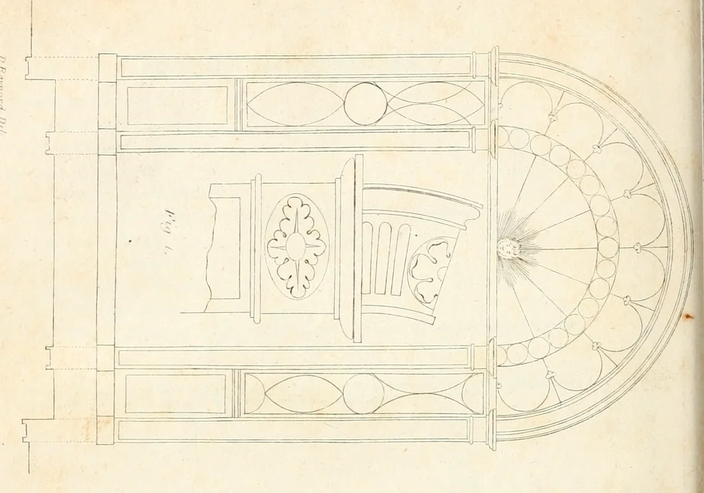 An illustration from The American builder's companion : or, A system of architecture, particularly adapted to the present style of building ; illustrated with seventy copperplate engravings, 1827, leaf 173