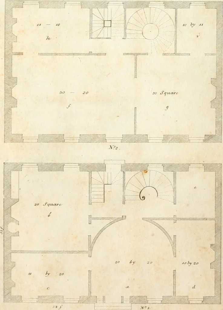 An illustration from The American builder's companion : or, A system of architecture, particularly adapted to the present style of building ; illustrated with seventy copperplate engravings, 1827, leaf 225