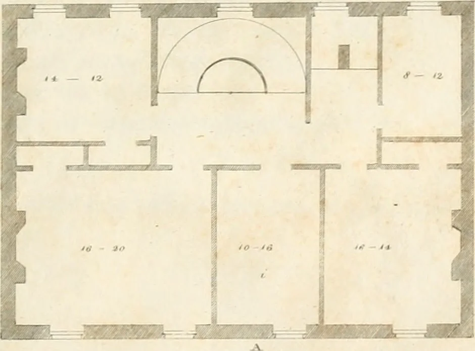 An illustration from The American builder's companion : or, A system of architecture, particularly adapted to the present style of building ; illustrated with seventy copperplate engravings, 1827, leaf 226