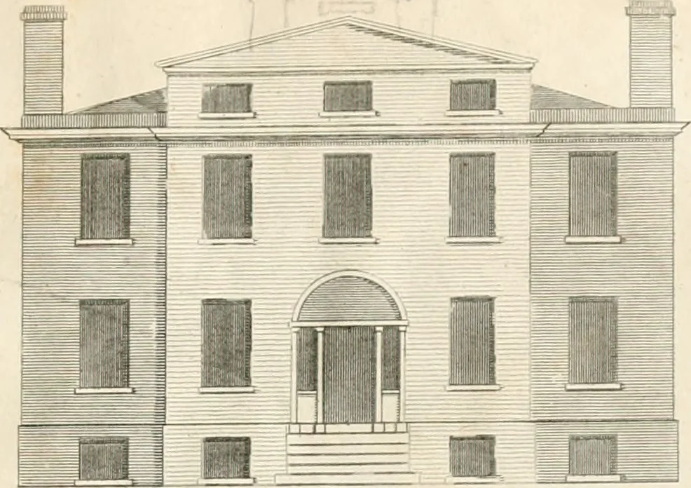 An illustration from The American builder's companion : or, A system of architecture, particularly adapted to the present style of building ; illustrated with seventy copperplate engravings, 1827, leaf 230