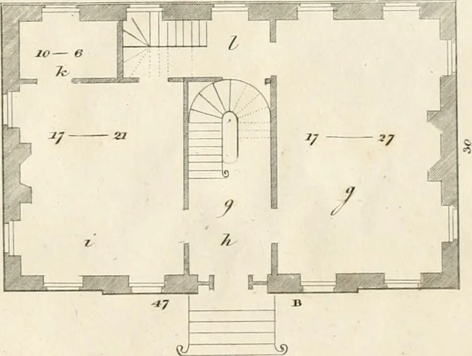 An illustration from The American builder's companion : or, A system of architecture, particularly adapted to the present style of building ; illustrated with seventy copperplate engravings, 1827, leaf 230