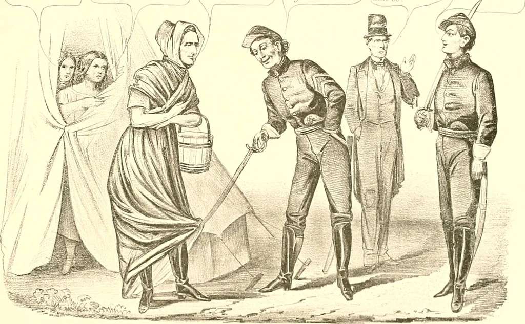 An illustration from American caricatures pertaining to the Civil War, 1918, leaf 124