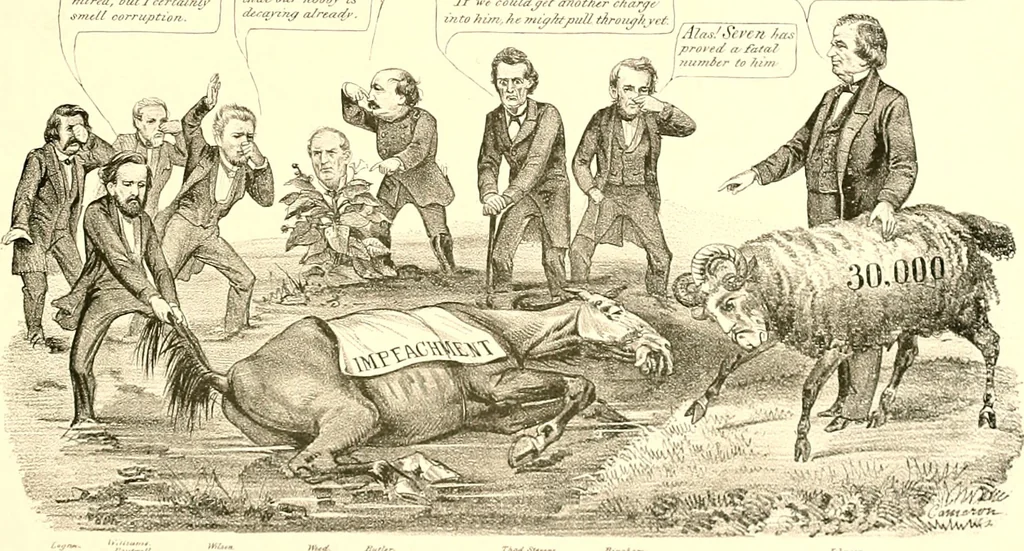 An illustration from American caricatures pertaining to the Civil War, 1918, leaf 132