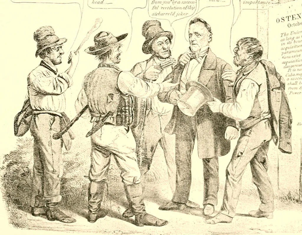 An illustration from American caricatures pertaining to the Civil War, 1918, leaf 16