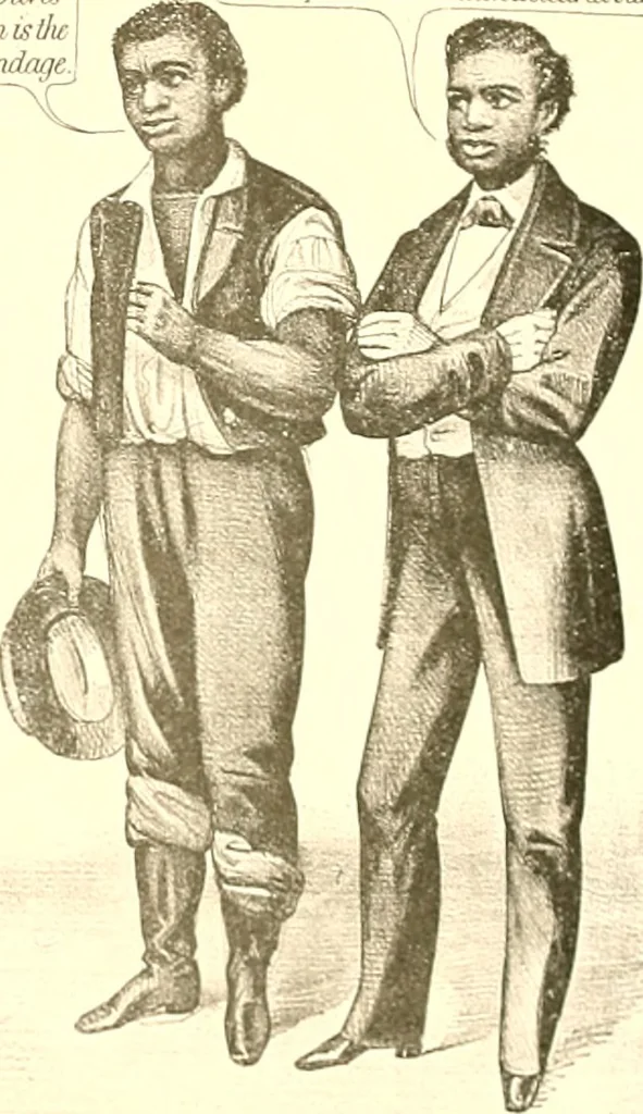 An illustration from American caricatures pertaining to the Civil War, 1918, leaf 166
