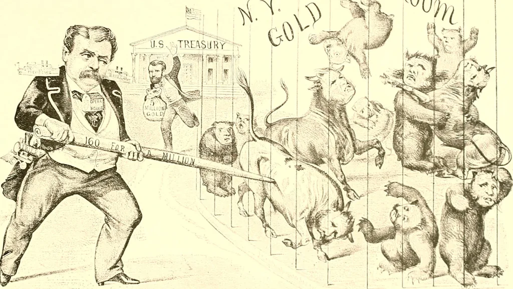 An illustration from American caricatures pertaining to the Civil War, 1918, leaf 170