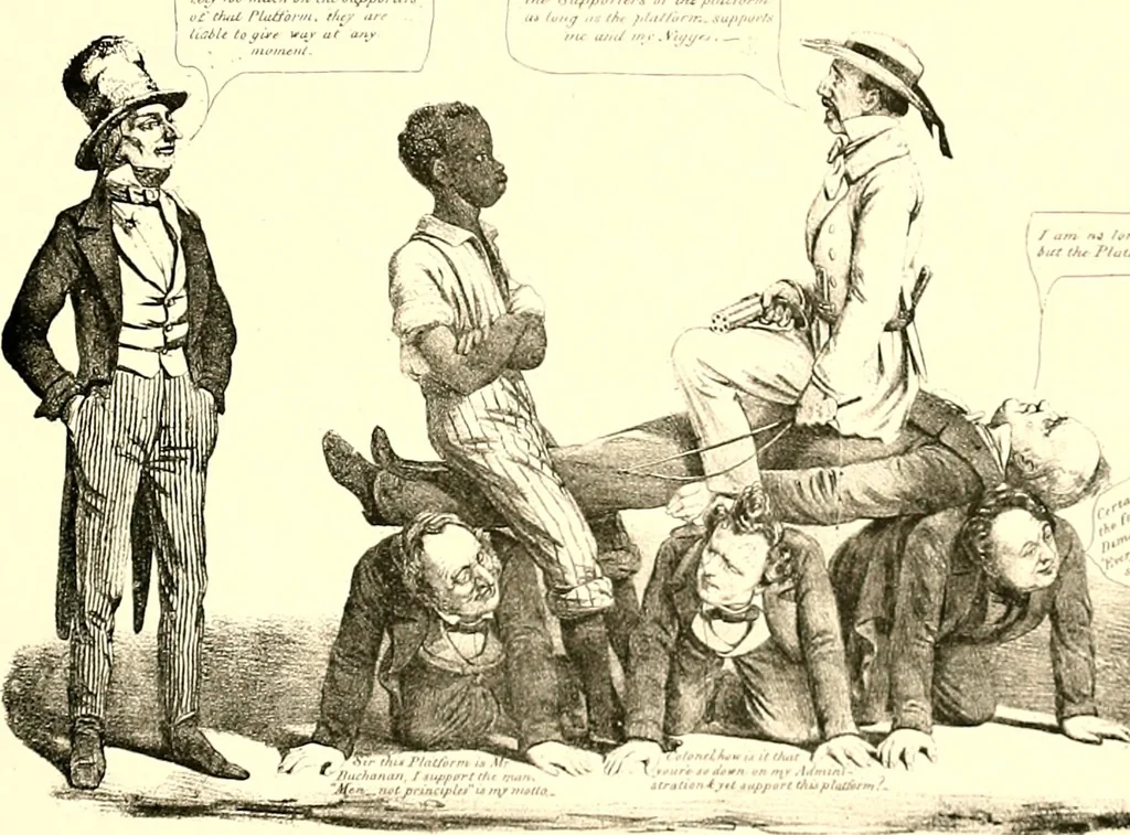 An illustration from American caricatures pertaining to the Civil War, 1918, leaf 20