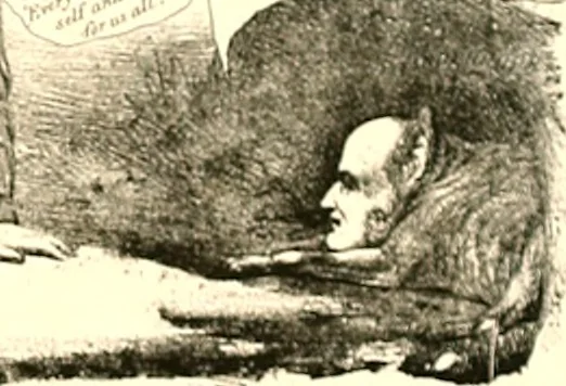 An illustration from American caricatures pertaining to the Civil War, 1918, leaf 20