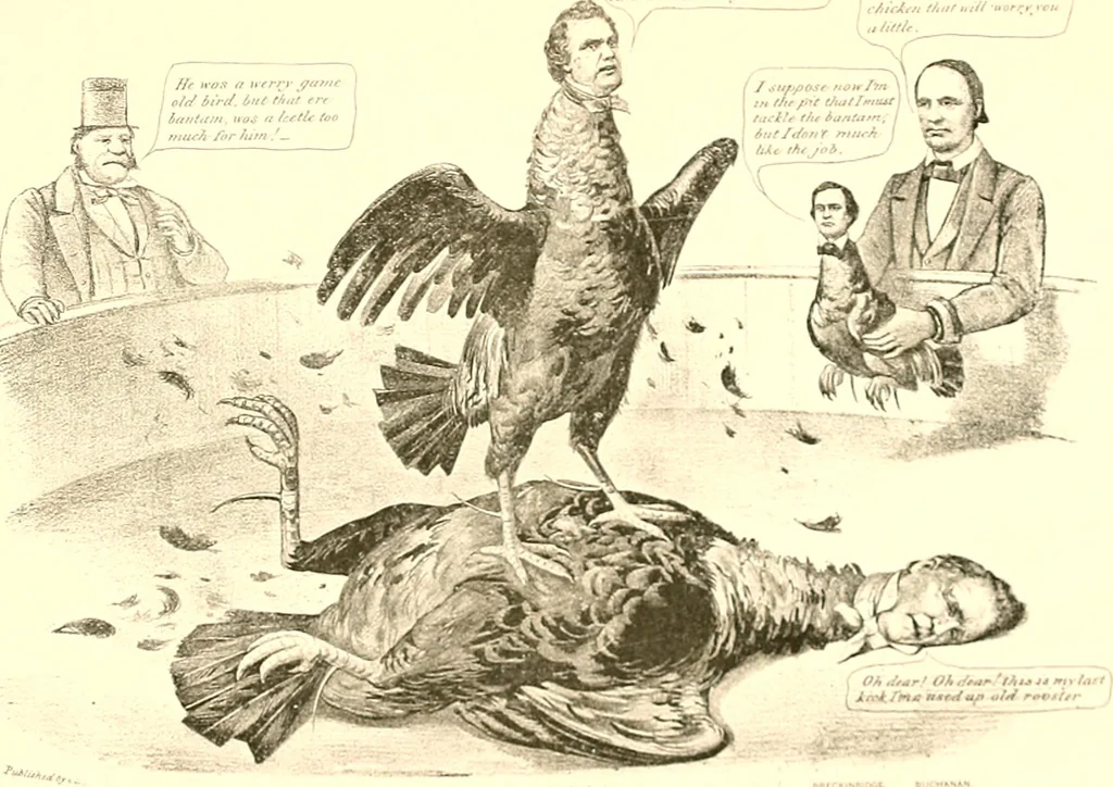 An illustration from American caricatures pertaining to the Civil War, 1918, leaf 30