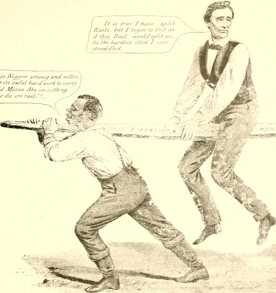 An illustration from American caricatures pertaining to the Civil War, 1918, leaf 50