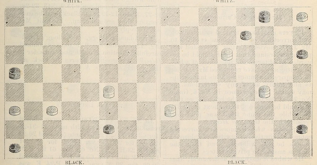 An illustration from American checker player, 1875, leaf 111