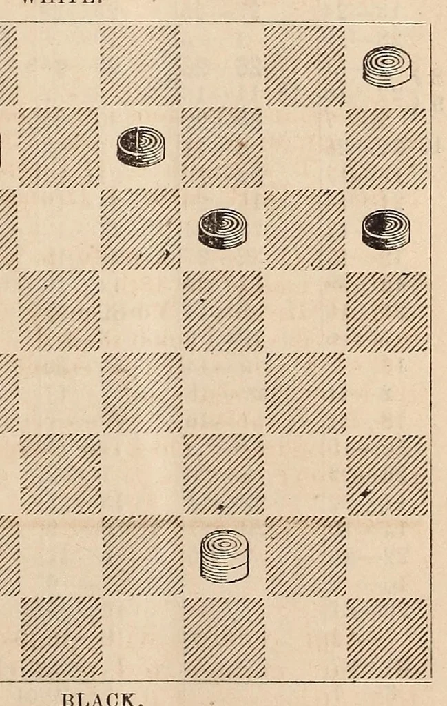 An illustration from American checker player, 1875, leaf 167