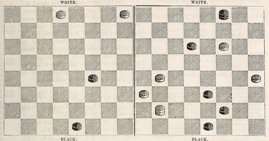 An illustration from American checker player, 1875, leaf 203