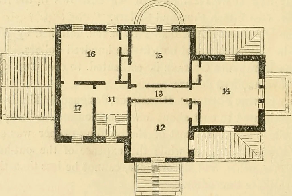 An illustration from The American cottage builder : a series of designs, plans, and specifications, from $200 to $20,000, for homes for the people ; together with warming, ventilation, drainage, painting and landscape gardening, 1876, leaf 363