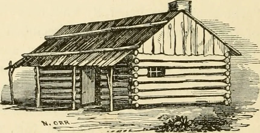 An illustration from The American cottage builder : a series of designs, plans, and specifications, from $200 to $20,000, for homes for the people ; together with warming, ventilation, drainage, painting and landscape gardening, 1876, leaf 43