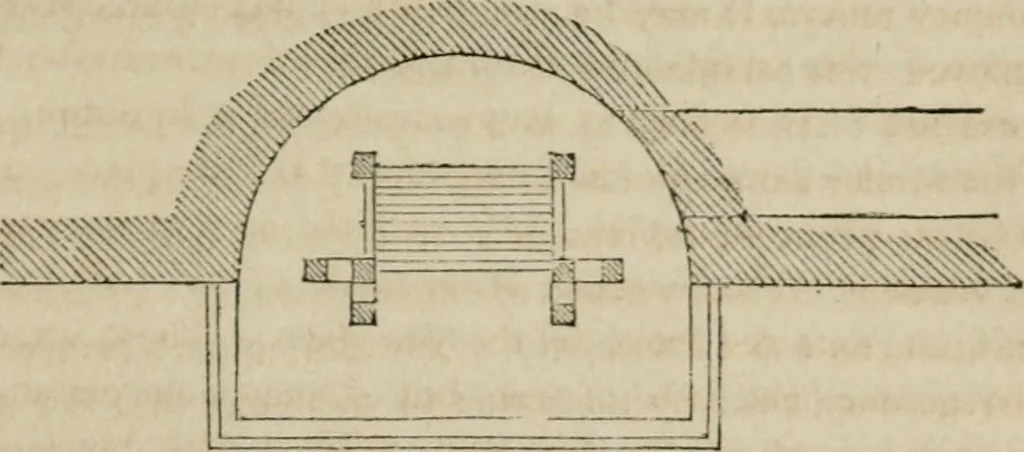An illustration from The American cottage builder: a series of designs, plans, and specifications, from $200 to $20,000. For homes for the people. Together with warming, ventilation, drainage, painting, and landscape gardening, 1854, leaf 120