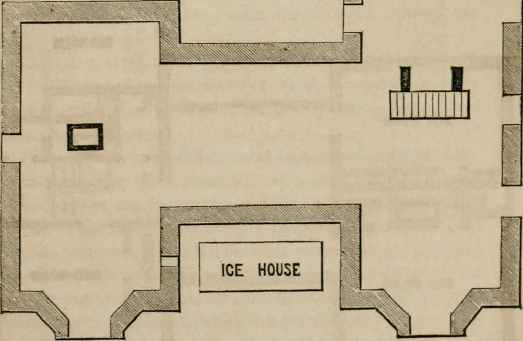 An illustration from The American cottage builder: a series of designs, plans, and specifications, from $200 to $20,000. For homes for the people. Together with warming, ventilation, drainage, painting, and landscape gardening, 1854, leaf 210