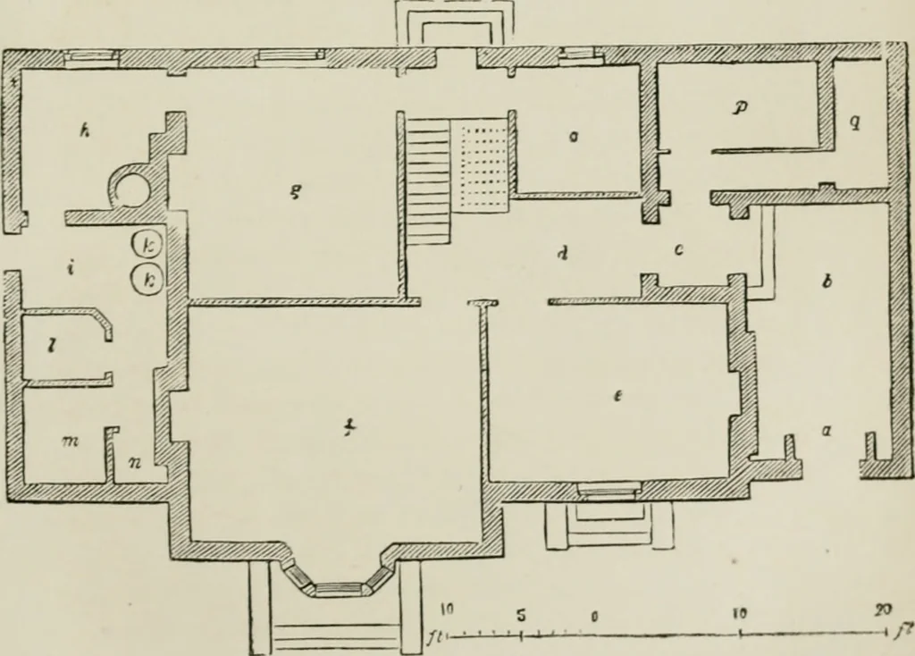 An illustration from The American cottage builder: a series of designs, plans, and specifications, from $200 to $20,000. For homes for the people. Together with warming, ventilation, drainage, painting, and landscape gardening, 1854, leaf 230