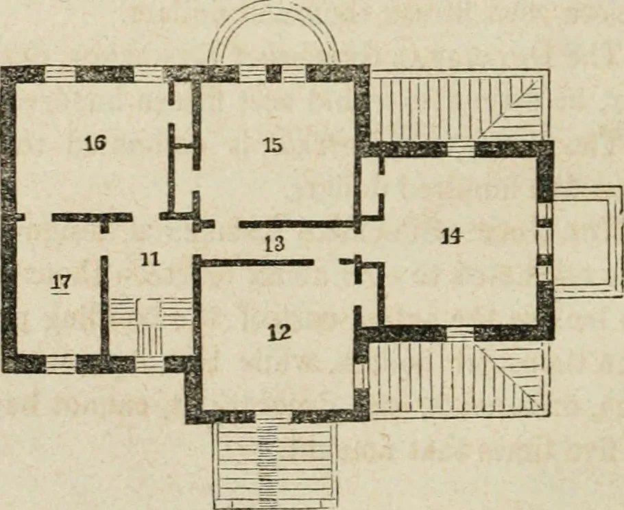 An illustration from The American cottage builder: a series of designs, plans, and specifications, from $200 to $20,000. For homes for the people. Together with warming, ventilation, drainage, painting, and landscape gardening, 1854, leaf 365