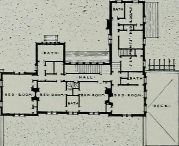 An illustration from American country houses of to-day; an illustrated account of some excellent houses built and gardens planted during the last few years, showing unmistakable influence of the modern trend in ideals architectural, 1915, leaf 151
