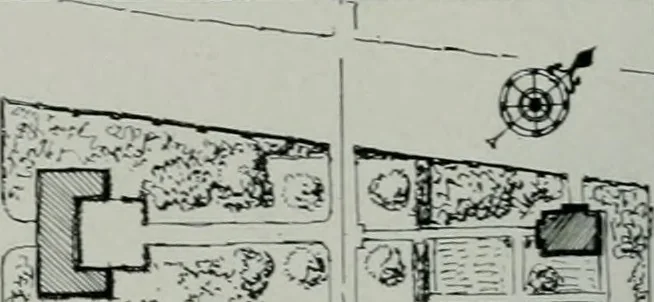 An illustration from American country houses of to-day; an illustrated account of some excellent houses built and gardens planted during the last few years, showing unmistakable influence of the modern trend in ideals architectural, 1915, leaf 161