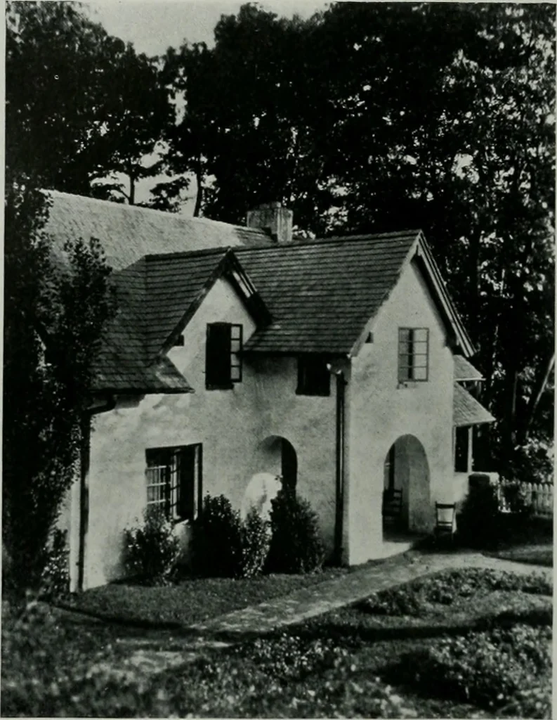 An illustration from American country houses of to-day; an illustrated account of some excellent houses built and gardens planted during the last few years, showing unmistakable influence of the modern trend in ideals architectural, 1915, leaf 171
