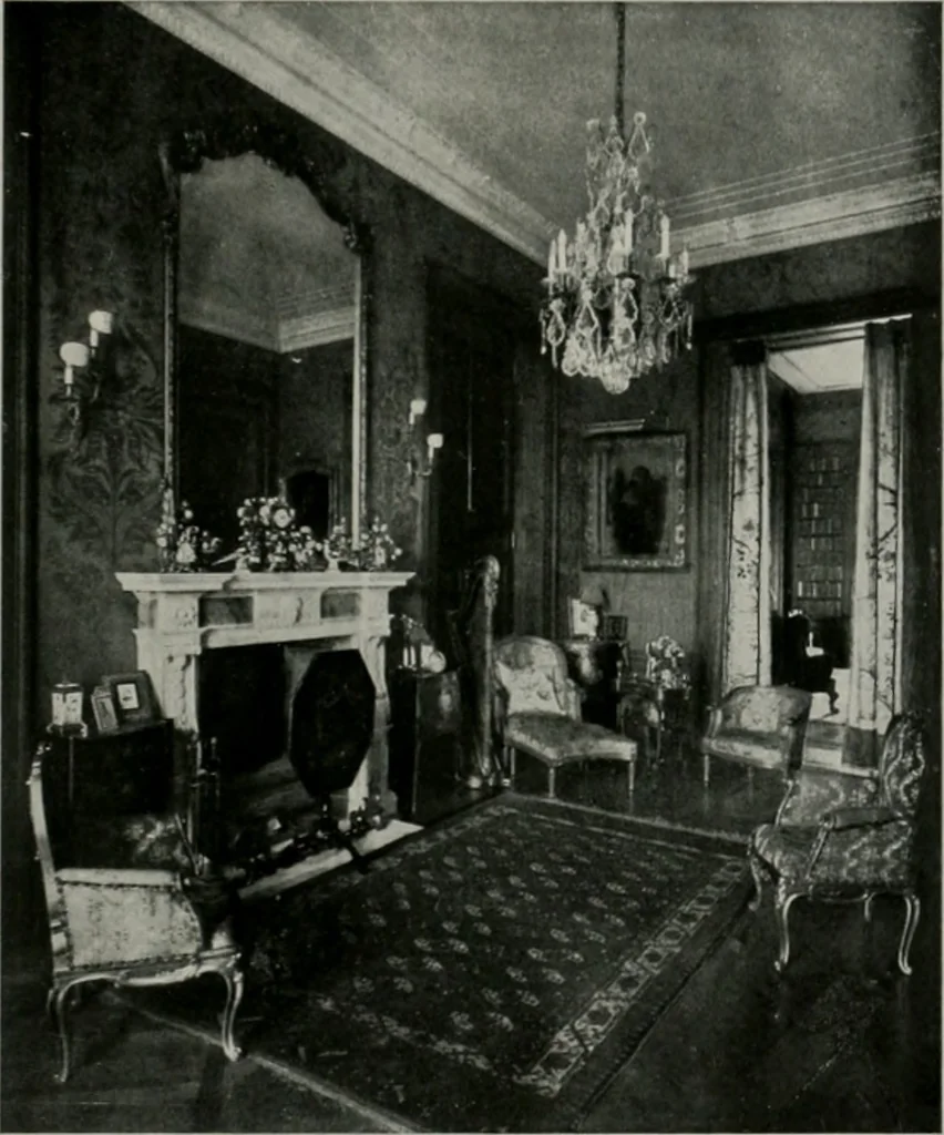 An illustration from American country houses of to-day; an illustrated account of some excellent houses built and gardens planted during the last few years, showing unmistakable influence of the modern trend in ideals architectural, 1915, leaf 206