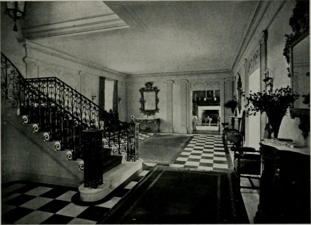 An illustration from American country houses of to-day; an illustrated account of some excellent houses built and gardens planted during the last few years, showing unmistakable influence of the modern trend in ideals architectural, 1915, leaf 212