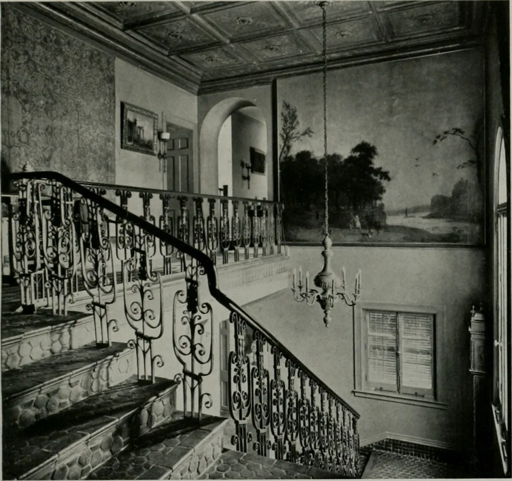 An illustration from American country houses of to-day; an illustrated account of some excellent houses built and gardens planted during the last few years, showing unmistakable influence of the modern trend in ideals architectural, 1915, leaf 226