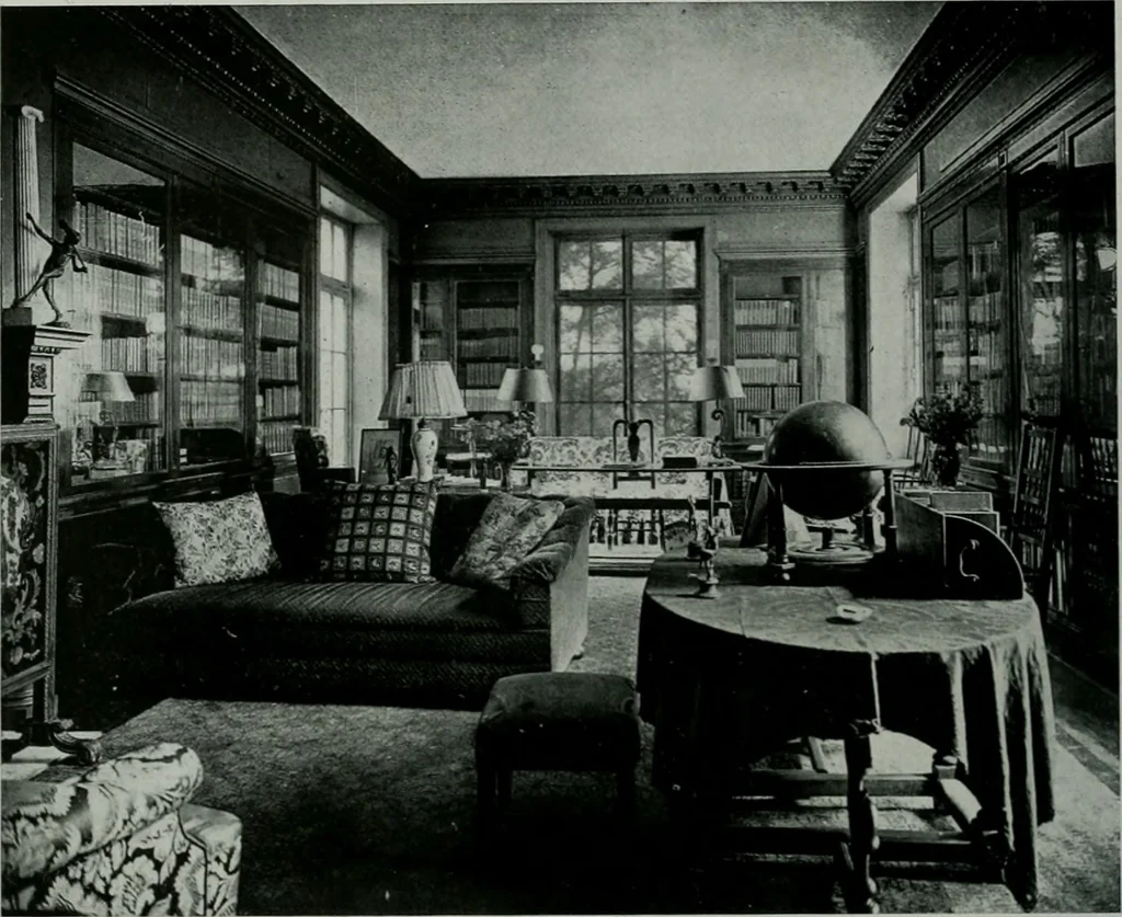 An illustration from American country houses of to-day; an illustrated account of some excellent houses built and gardens planted during the last few years, showing unmistakable influence of the modern trend in ideals architectural, 1915, leaf 227
