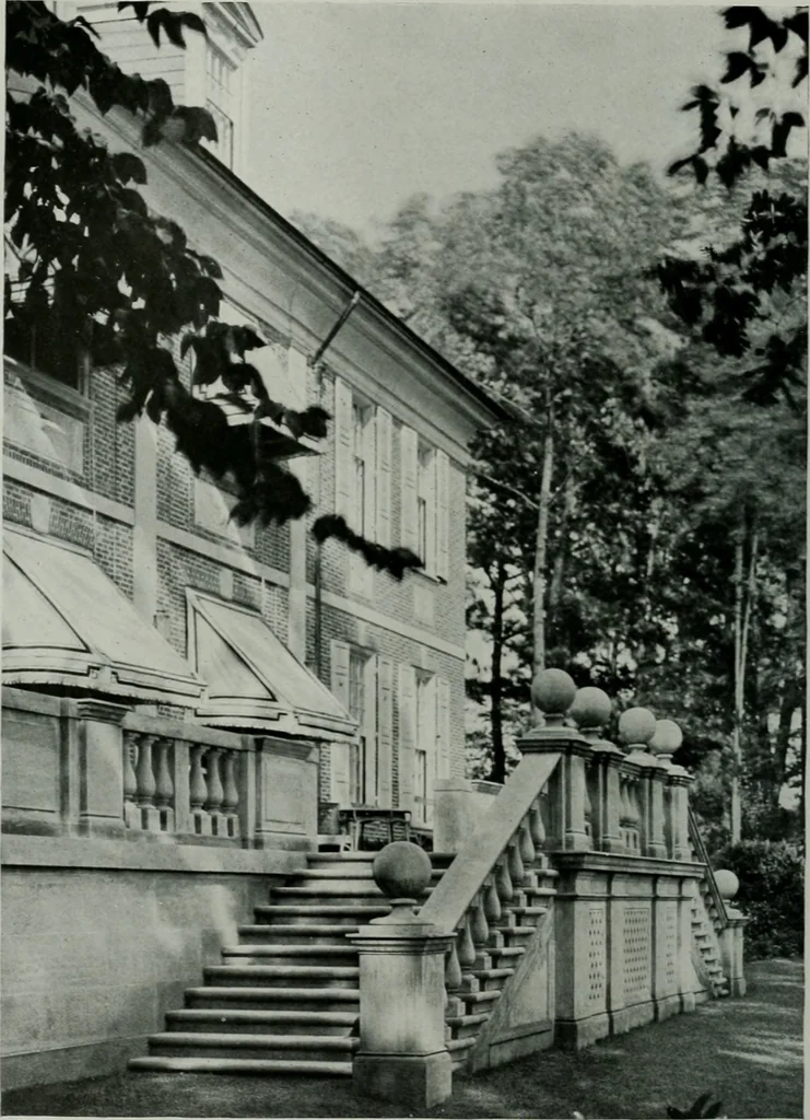 An illustration from American country houses of to-day; an illustrated account of some excellent houses built and gardens planted during the last few years, showing unmistakable influence of the modern trend in ideals architectural, 1915, leaf 233