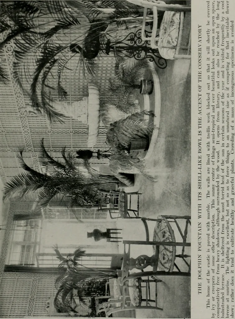 An illustration from American country houses of to-day; an illustrated account of some excellent houses built and gardens planted during the last few years, showing unmistakable influence of the modern trend in ideals architectural, 1915, leaf 238