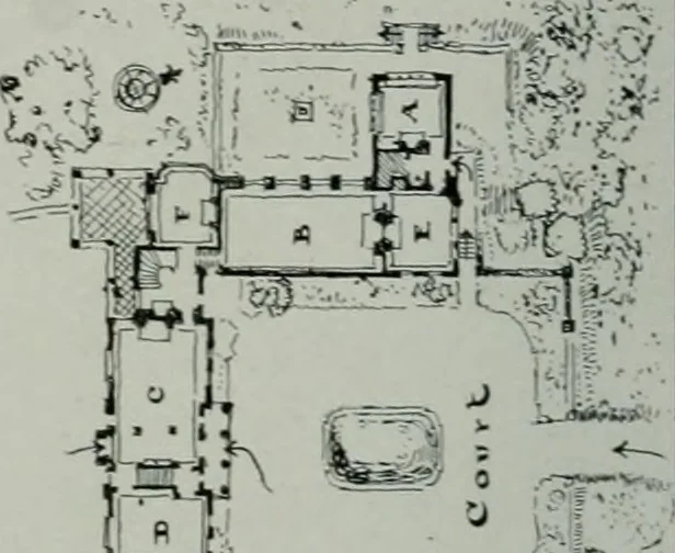 An illustration from American country houses of to-day; an illustrated account of some excellent houses built and gardens planted during the last few years, showing unmistakable influence of the modern trend in ideals architectural, 1915, leaf 249