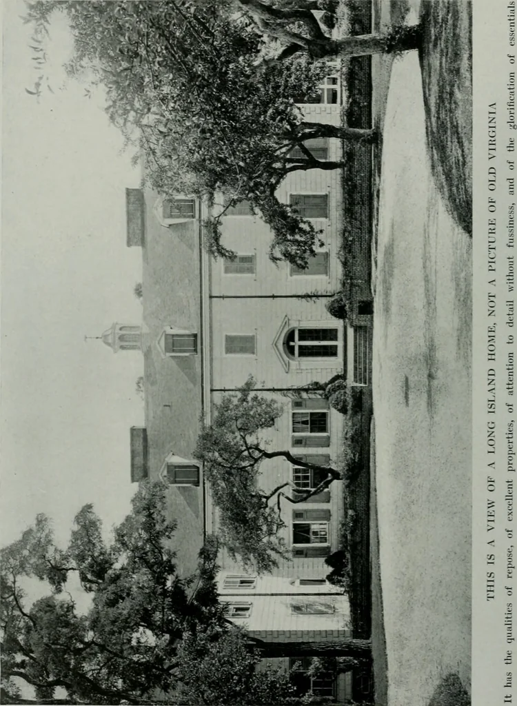 An illustration from American country houses of to-day; an illustrated account of some excellent houses built and gardens planted during the last few years, showing unmistakable influence of the modern trend in ideals architectural, 1915, leaf 263