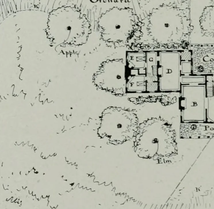 An illustration from American country houses of to-day; an illustrated account of some excellent houses built and gardens planted during the last few years, showing unmistakable influence of the modern trend in ideals architectural, 1915, leaf 281