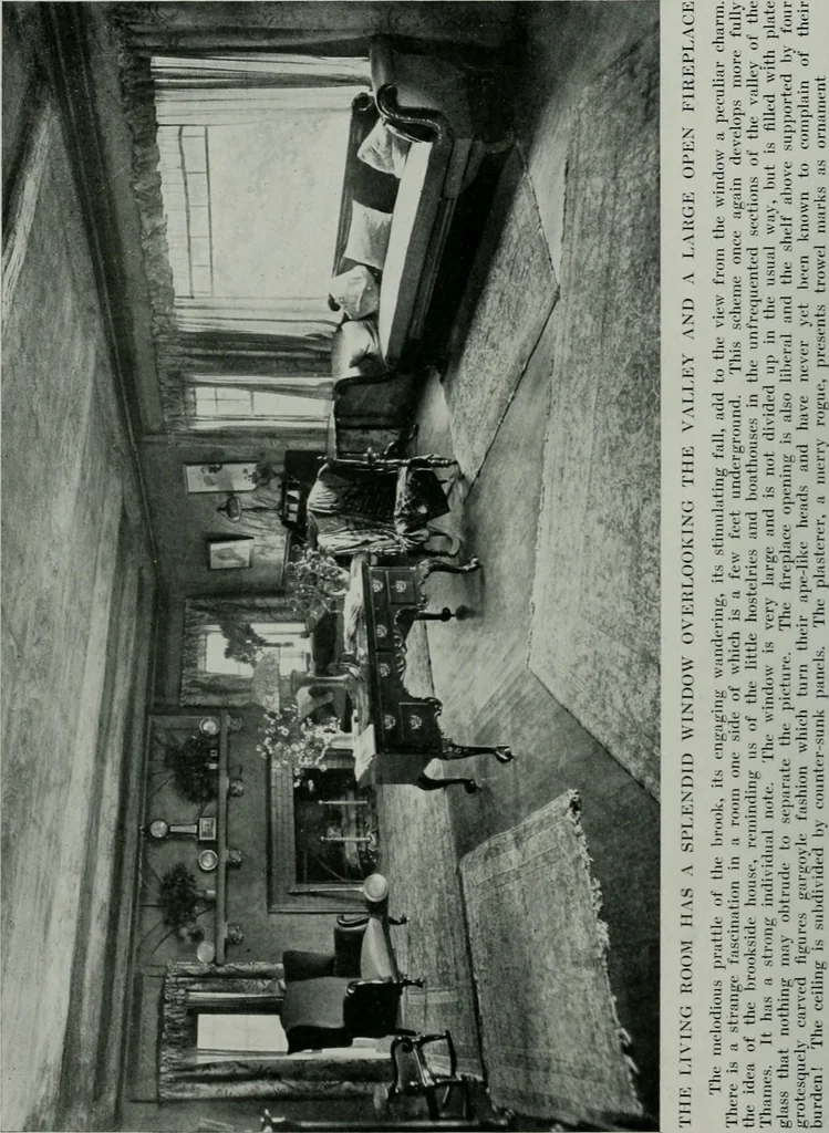 An illustration from American country houses of to-day; an illustrated account of some excellent houses built and gardens planted during the last few years, showing unmistakable influence of the modern trend in ideals architectural, 1915, leaf 287