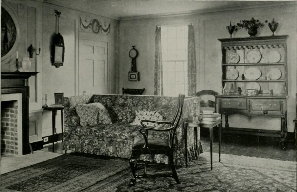 An illustration from American country houses of to-day; an illustrated account of some excellent houses built and gardens planted during the last few years, showing unmistakable influence of the modern trend in ideals architectural, 1915, leaf 302